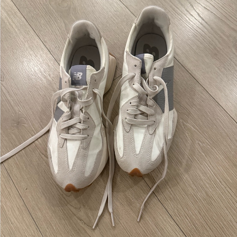 New Balance White and Gray Athletic Shoes